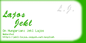 lajos jekl business card